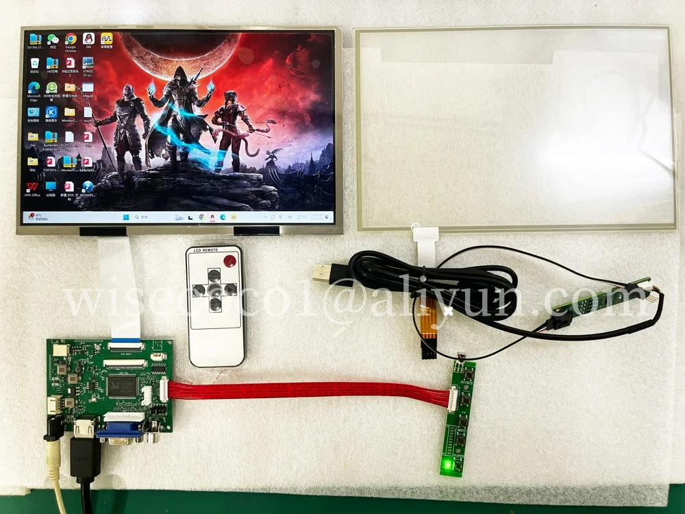 10.1 Inch 1280*800 EJ101IA-01G TFT LCD Display Touch Screen Remote Driver Board 2AV VGA For Raspberry Pi 5 PC Second Panel
