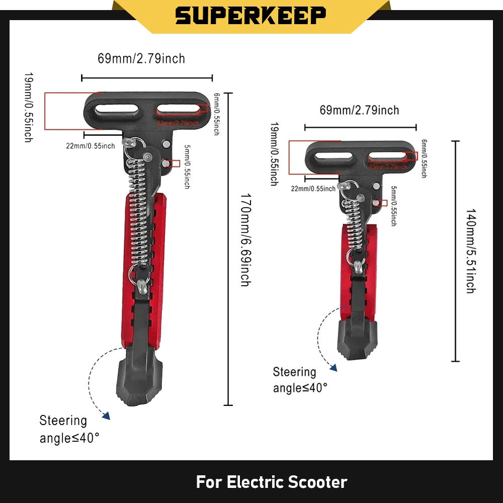 

Adjustable Parking Stand Bracket V2.0 Kickstand for Electric Scooter Side Vertical Mounting Replacement Scooter Accessories Part