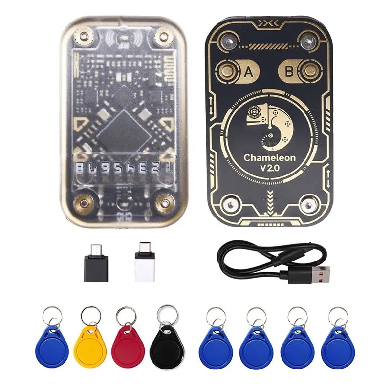 lxyb18b-chameleon-v20-lecteur-d’emetteur-de-puce-rfid-emulateur-chameleon-duplicateur-decodeur-de-cartes-125-khz-et-1356-mhz-4-porte-cles-uid-cuid