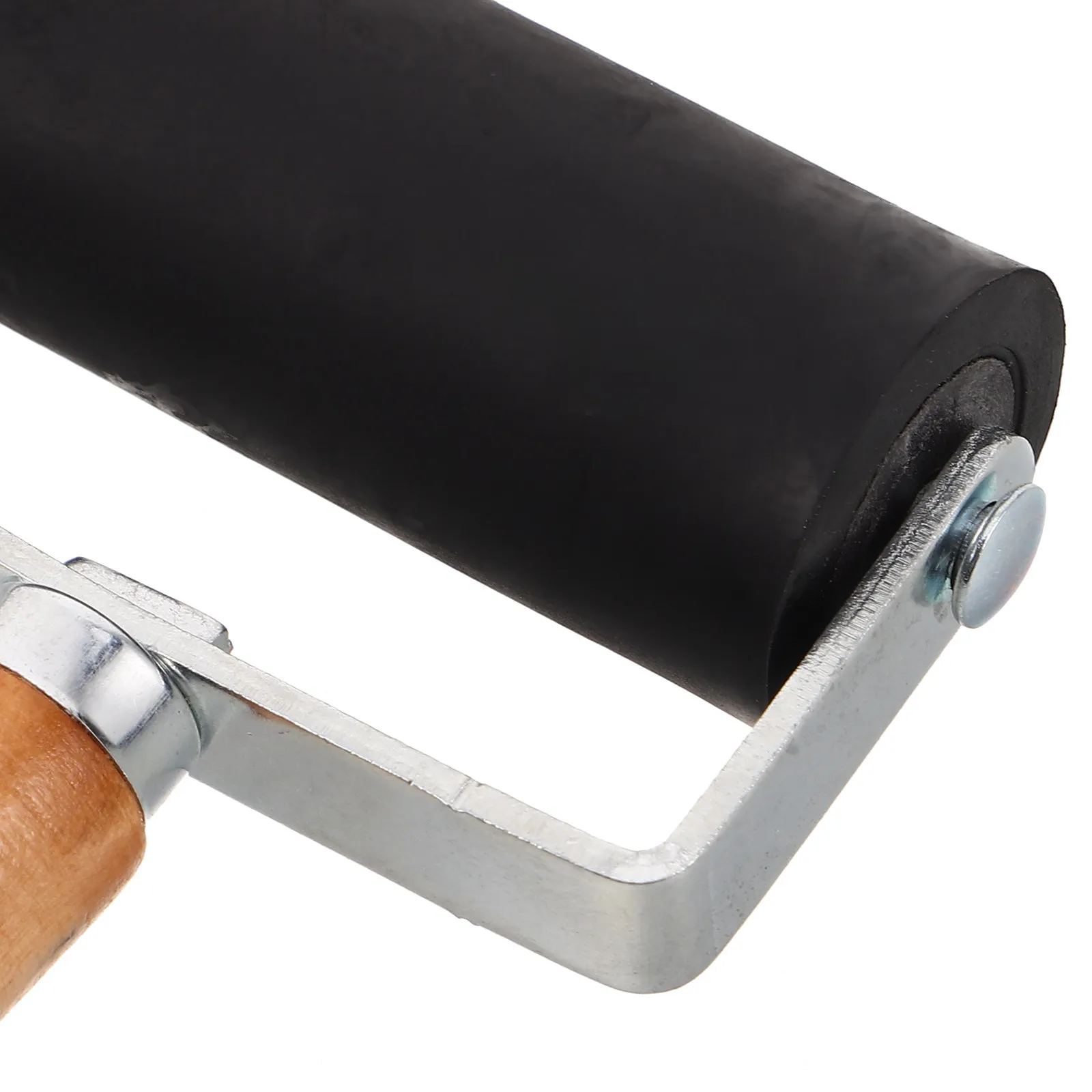 2Pcs Printmaking Rubber Ink Roller Soft Rubber Brayers Ergonomic Wood Handle Manual Inking Tool Stamping Crafting Scrapbooking