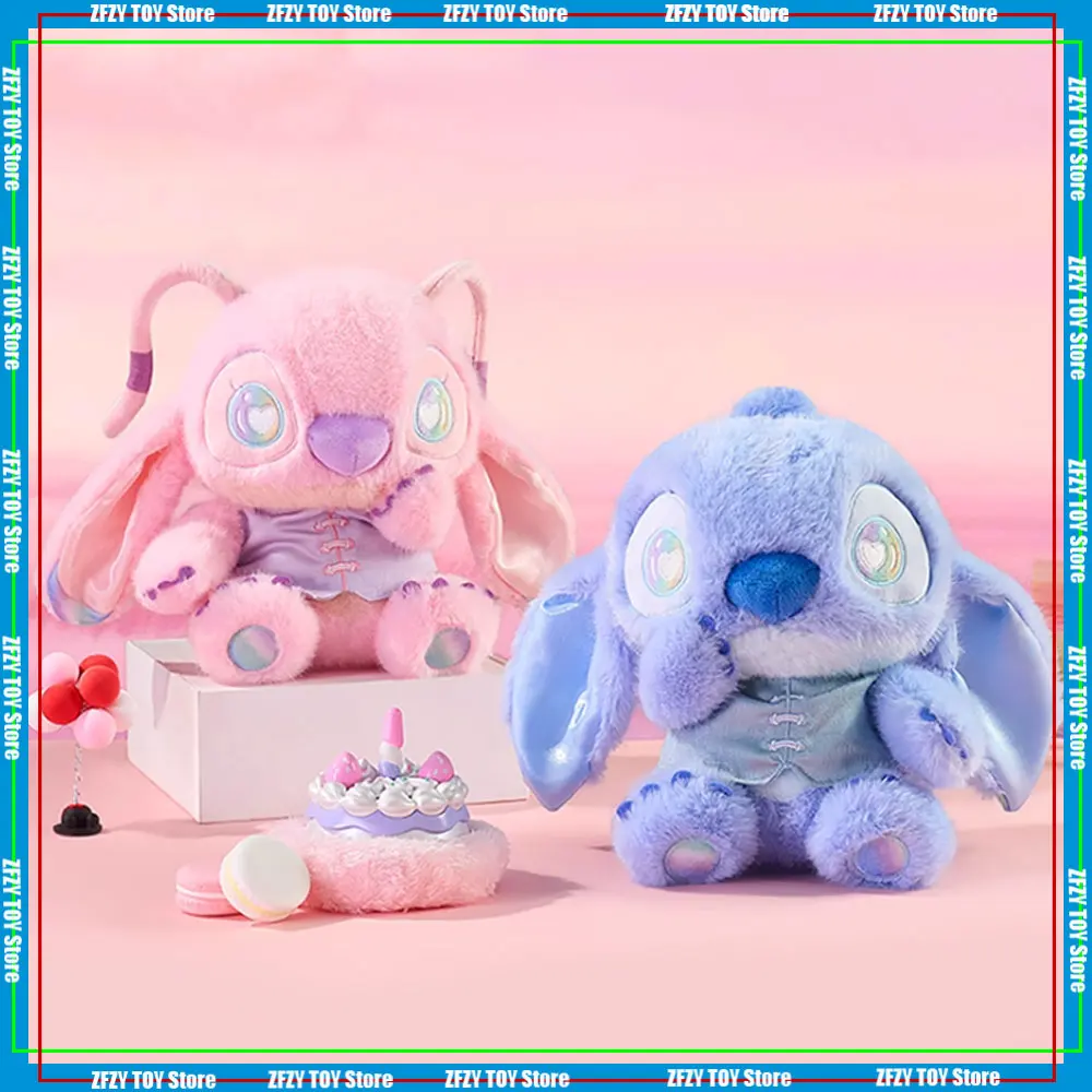 

Новинка 2025, оригинальная кукла MINISO Disney Stitch, мультяшная милая плюшевая игрушка, украшение для комнаты, кавайная подушка, детский подарок на день рождения