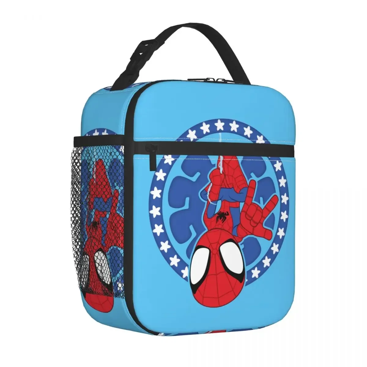 Spidey Americana Spider Man Insulated Lunch Bags Thermal Bag Meal Container Portable Lunch Box Tote Food Bag College Travel