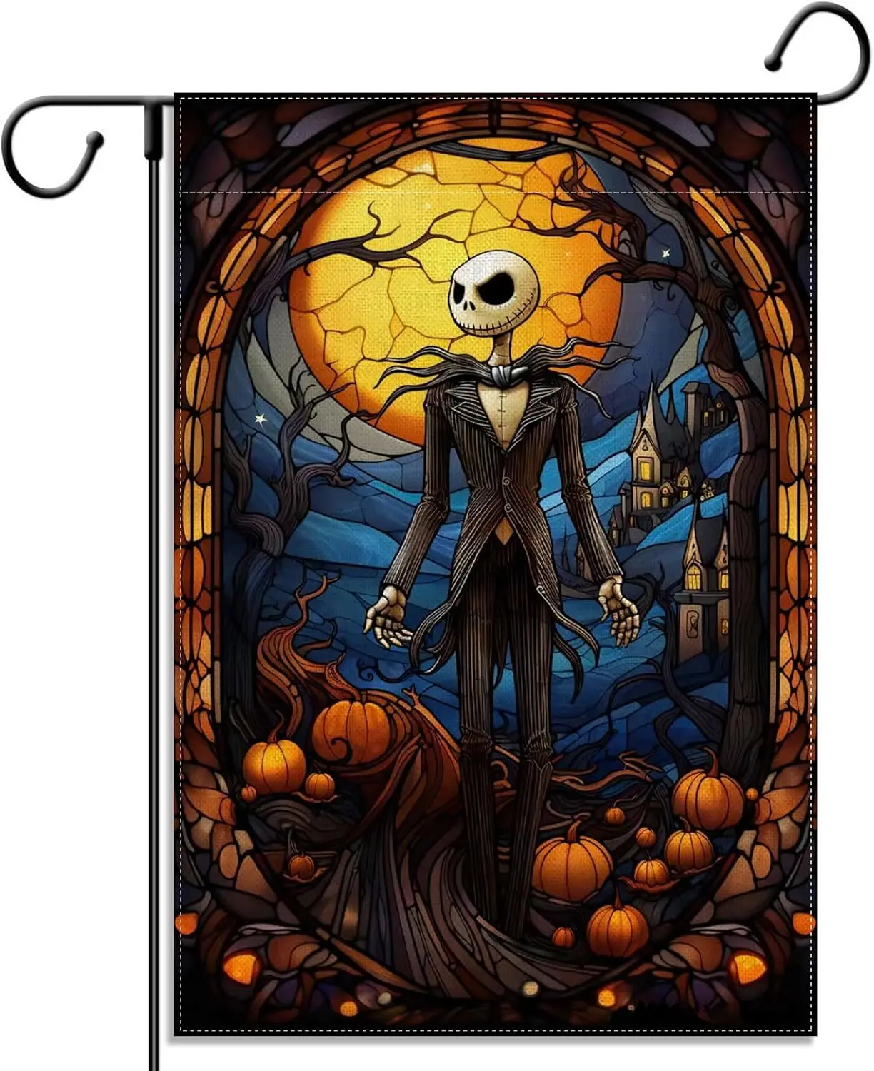 Nightmare Before Christmas Garden Flag Halloween Pumpkin Vertical Double Sized Yard Sign Outdoor Decoration