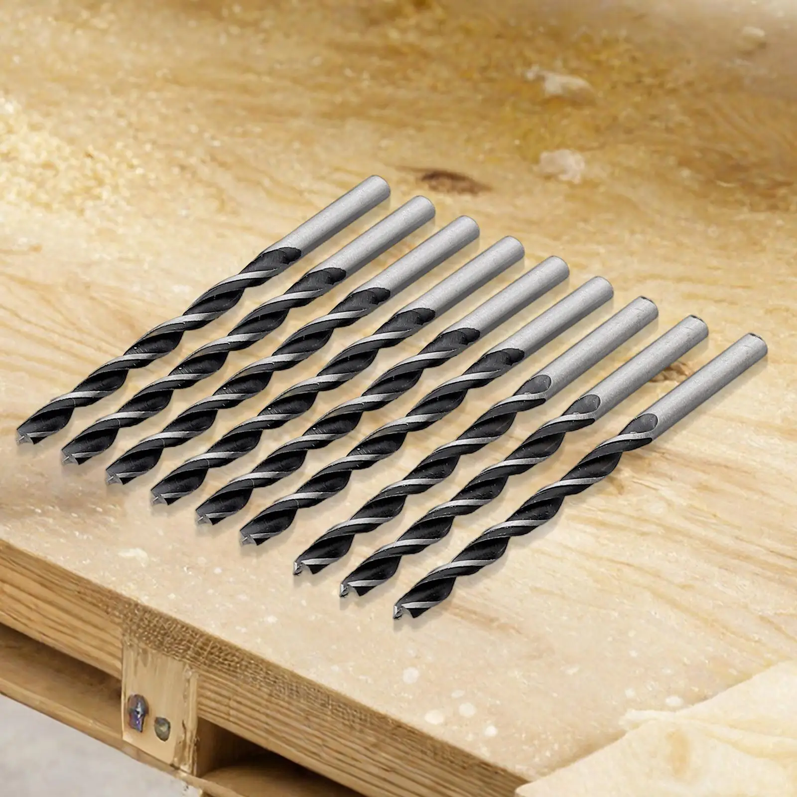 

Brand New High Quality Practical Garden Home Drill Bit Wood Woodworking Workshop 10pcs 4mm Diameter Carbon Steel