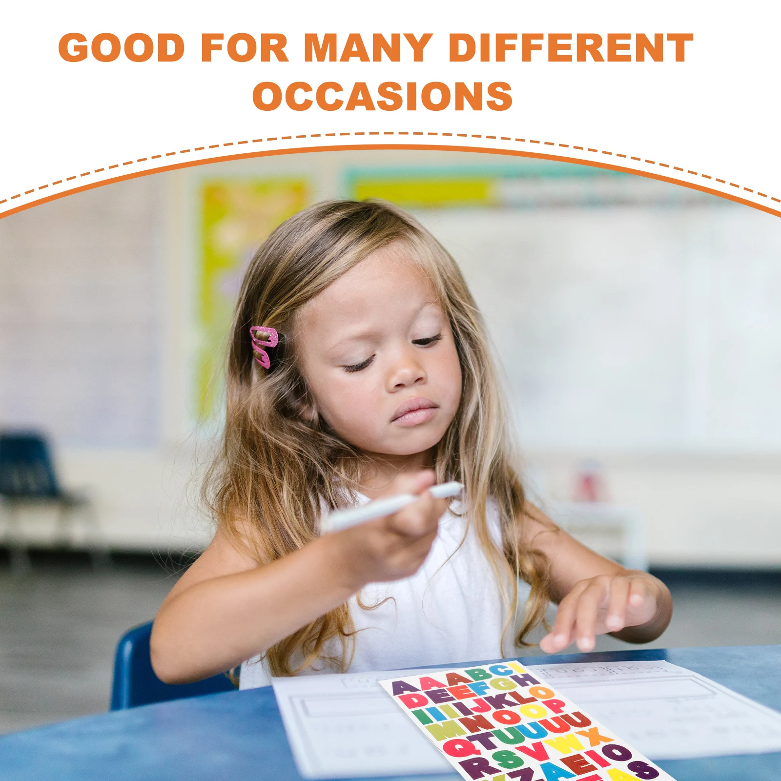 

DIY Stock Stickers Colorful Alphabet Stickers A to Friendly Natural Paper Easy Use for Crafting Decoration