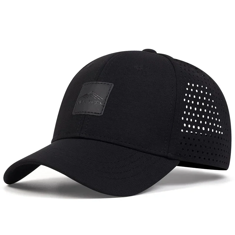 Unisex NEW YORK Label Laser Hollowed Out Baseball Net Caps Adjustable Casual Hats Spring and Summer Outdoor Sunscreen Hat