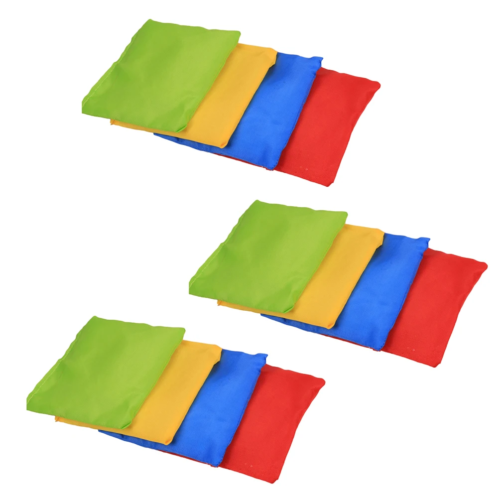 

12Pcs Kids Sandball Game Set Washable Cloth Cover Sandbag for School Playground Backyard Multiplayer Throwing Sport Activity