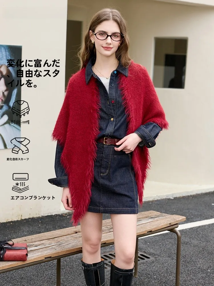 chale-en-laine-rouge-a-franges-mode-feminine-pour-soiree-collection-printemps-2026-triangulaire-multifonctionnel-couleur-unie-fibre-de-polyester