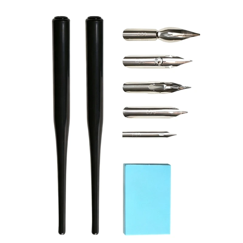 Drawing Pen Set with 5 Tip and Eraser for Sketching and Outlining X3UB