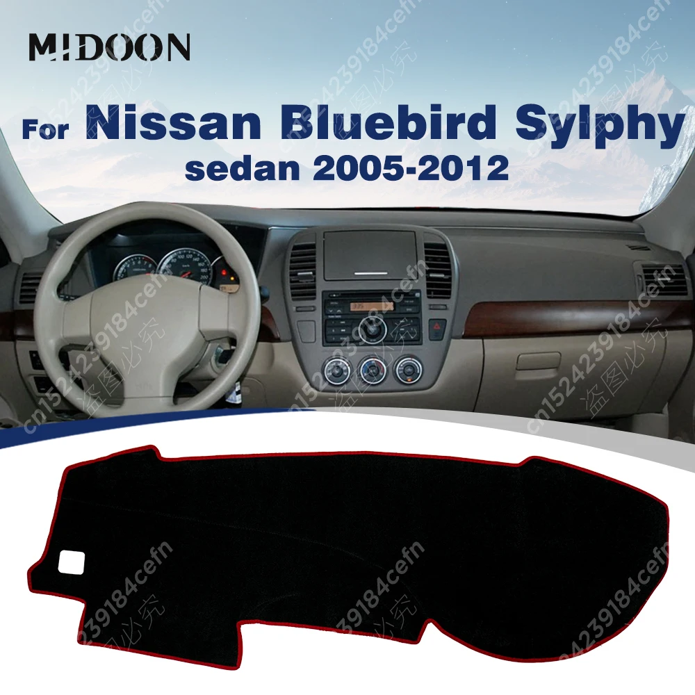 

Car Dashboard Cover For Nissan Bluebird Sylphy sedan 2005 2006 2007 2008 2009 2012 Dash Mat Anti-UV Carpets Car Accessories