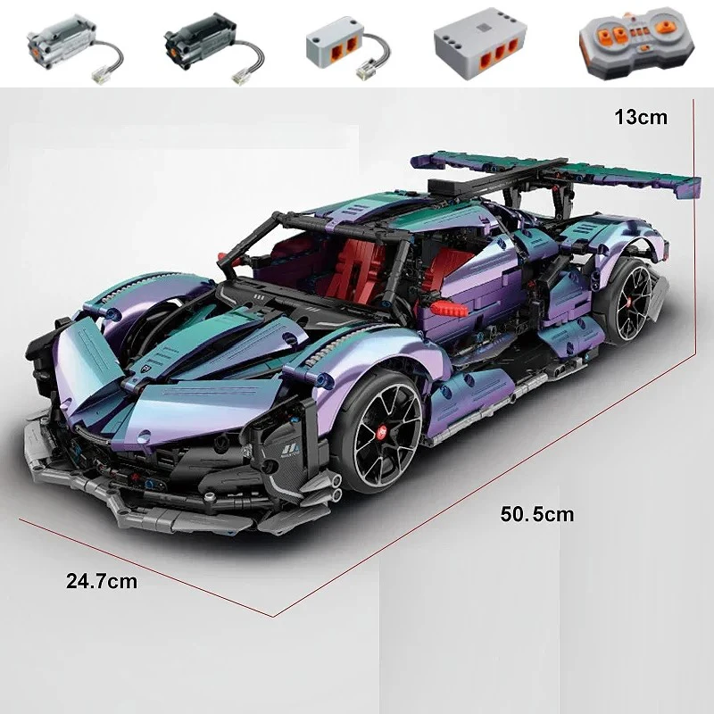 IM.MASTER 9826-2 MOC Technical Vehicles Building Blocks RC Super Sports Car Brick DIY Puzzle Assembly Toy Christmas Gift For Kid