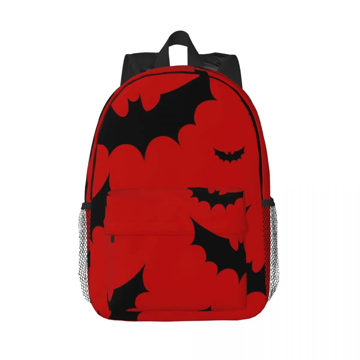 

Bats In Blood Red Backpacks Boys Girls Bookbag Cartoon Students School Bags Travel Rucksack Shoulder Bag Large Capacity