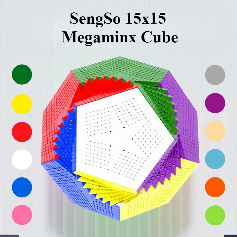 New ShengShou 15x15 Megaminx Cube Magic Speed Cube Stickerless Puzzle SengSo Dodecahedron 12 Faces Professional Toys Gifts