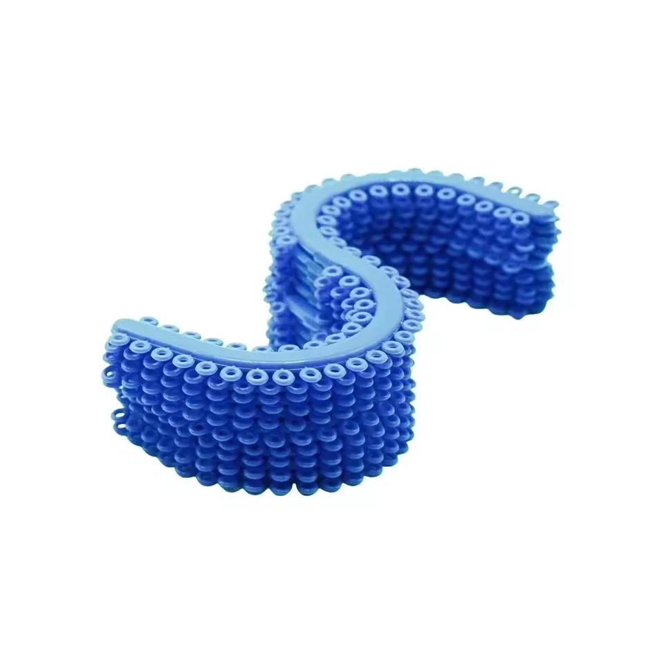 Dental Orthodontic S-Shaped Tooth Separators, Blue Elastic Tooth Separators, Dental Orthodontic Interproximal Gap Separation Rubber Rings, Orthodontic Treatment Interproximal Separation Oral Consumables