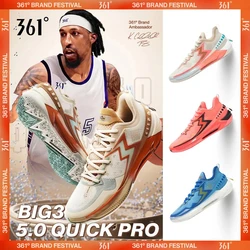 Leuven BIG3 361 Quick Pro-Chaussures de Basketball pour Homme, Baskets en Fibre de Carbone Respirantes, Stables et Flexibles, pour Entraînement, 5.0, 672421111