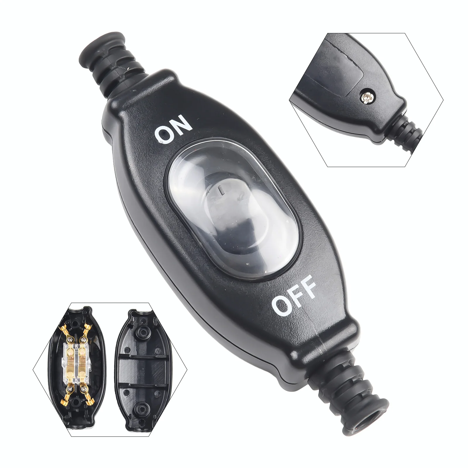 

Inline Switch with Waterproof and Dustproof Certification 250V 3A Made for Various Lamps and Appliances Design