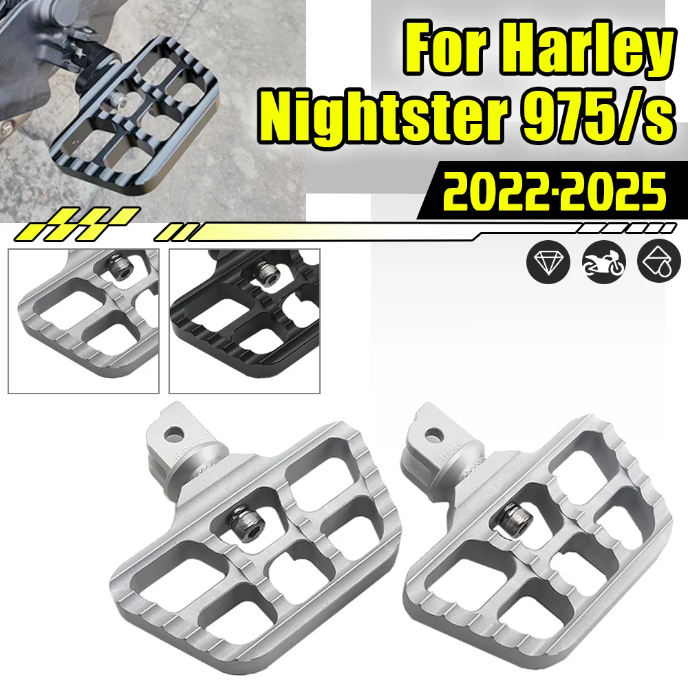 

Подножки для ног Nightster 975, педали для HARLEY NIGHTSTER 975S 2022-2025, вращающиеся передние подножки для мотоцикла, подставка для ног