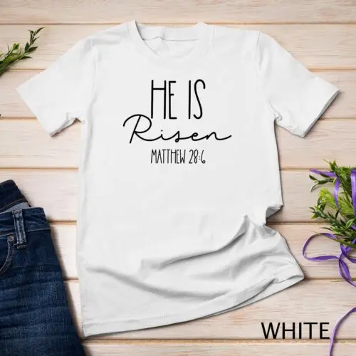 Kids He is Risen Baby Outfit Easter Gift for Toddler Boys Girls Unisex T-shirt