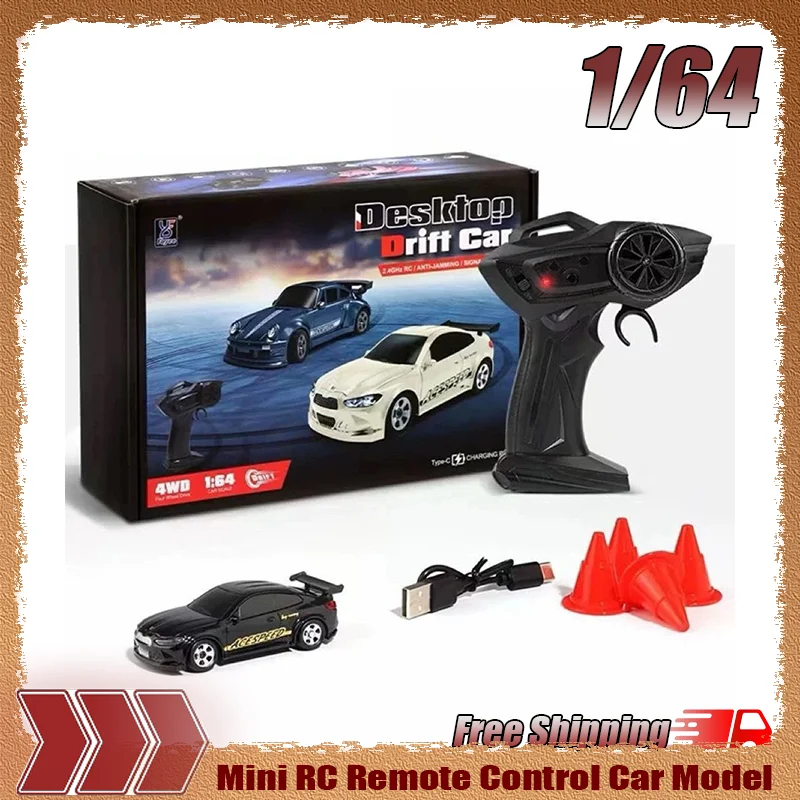 Explosivo 1/64 Mini coche de Control remoto Rc 2,4g coche de deriva de juguete nuevo modelo con simulación de iluminación modelo de coche de aleación juguetes personalizados regalo