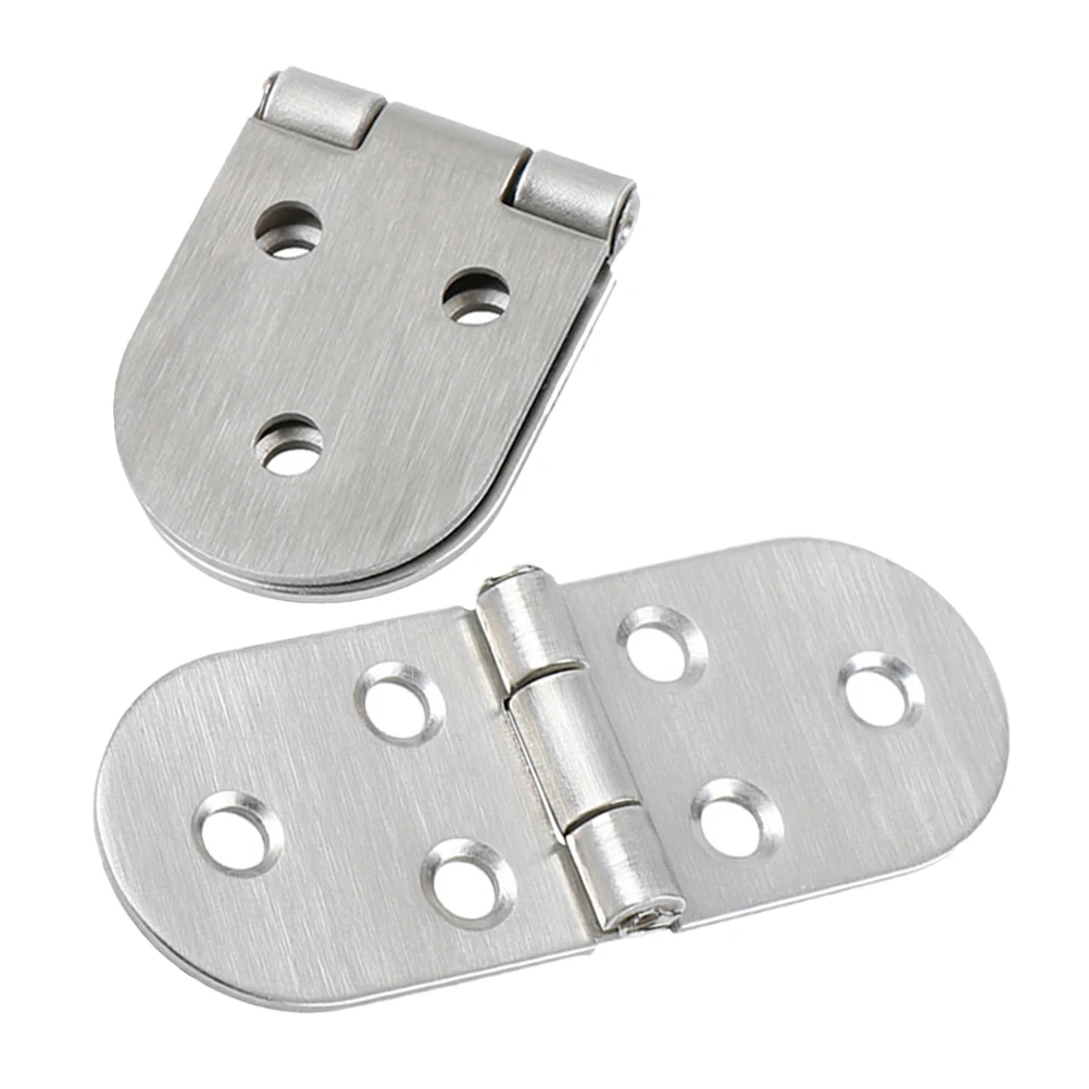 

2 Pcs Stainless Steel Hinges Table Flap Small Metal Furniture Accessory Hidden Cabinet Folding Dining Wardrobe Desk