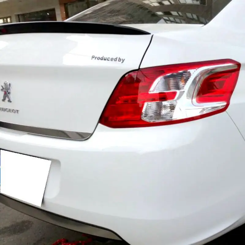 For Peugeot 301 Spoiler High Quality ABS Material Car Rear Wing Primer Color Rear Spoiler for Peugeot 301 Spoiler 2013-2015