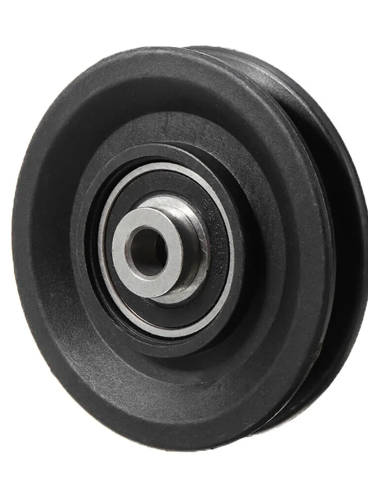 Pièces d'équipement de Fitness, roue de poulie, câble noir, partie de Machine, poulie en Nylon, bonne résistance à l'usure, roulement en Nylon léger