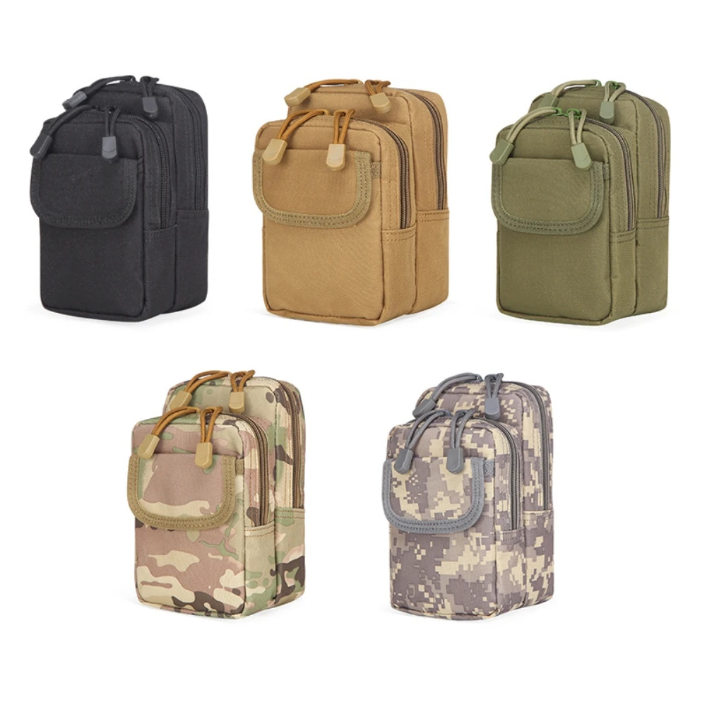 18cm Tactical Waist Bags Pouch for Camping Hiking Hunting Traveling Keys Cards Money Headphones Molle Storage Waist Pack