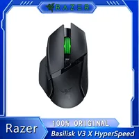 Razer Basilisk V3 X HyperSpeed Customizable Wireless Gaming Mouse RGB Lighting (2.4 GHz) and Bluetooth 18K DPI Optical Sensor