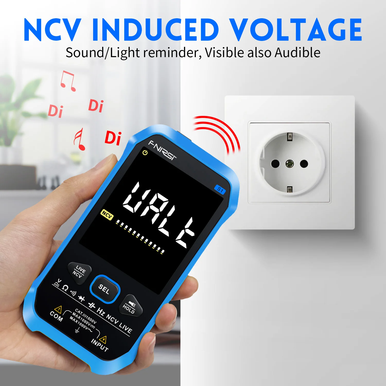 

FNIRSI-S1Digital Multimeter 9999counts AC DC Voltage Resistance Capacitance Diode NCV Hertz Live Wire Tester With Thermocouple