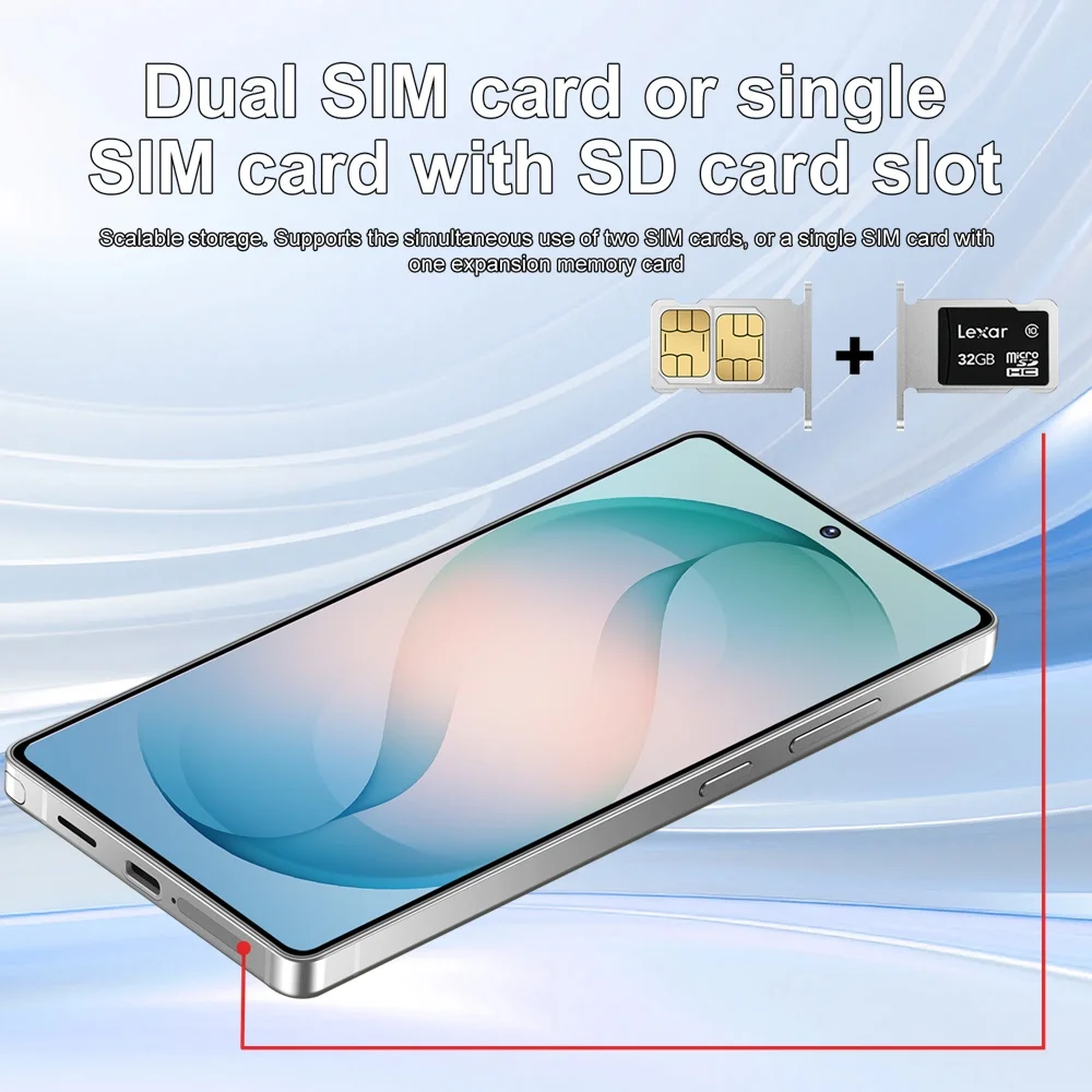CHOTOG New Cell Phone C26 Ultra Smartphone Android 15 5G 7.3 HD Mobile Phones 22GB 2TB 7800mAh Octa Core Unlock Dual SIM 16+48MP Camera