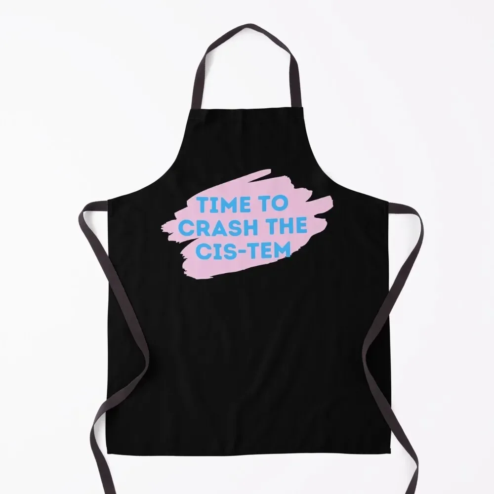 

Crash the Cis-tem Apron Chef Uniform kitchen clothes for men Women's Dresses Apron