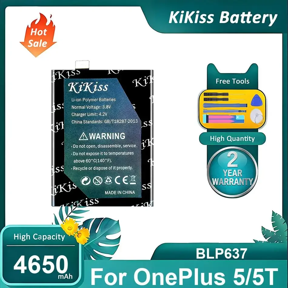 

Replacement Mobile Phone Battery For OnePlus 5 5T,BLP637,4650mAh