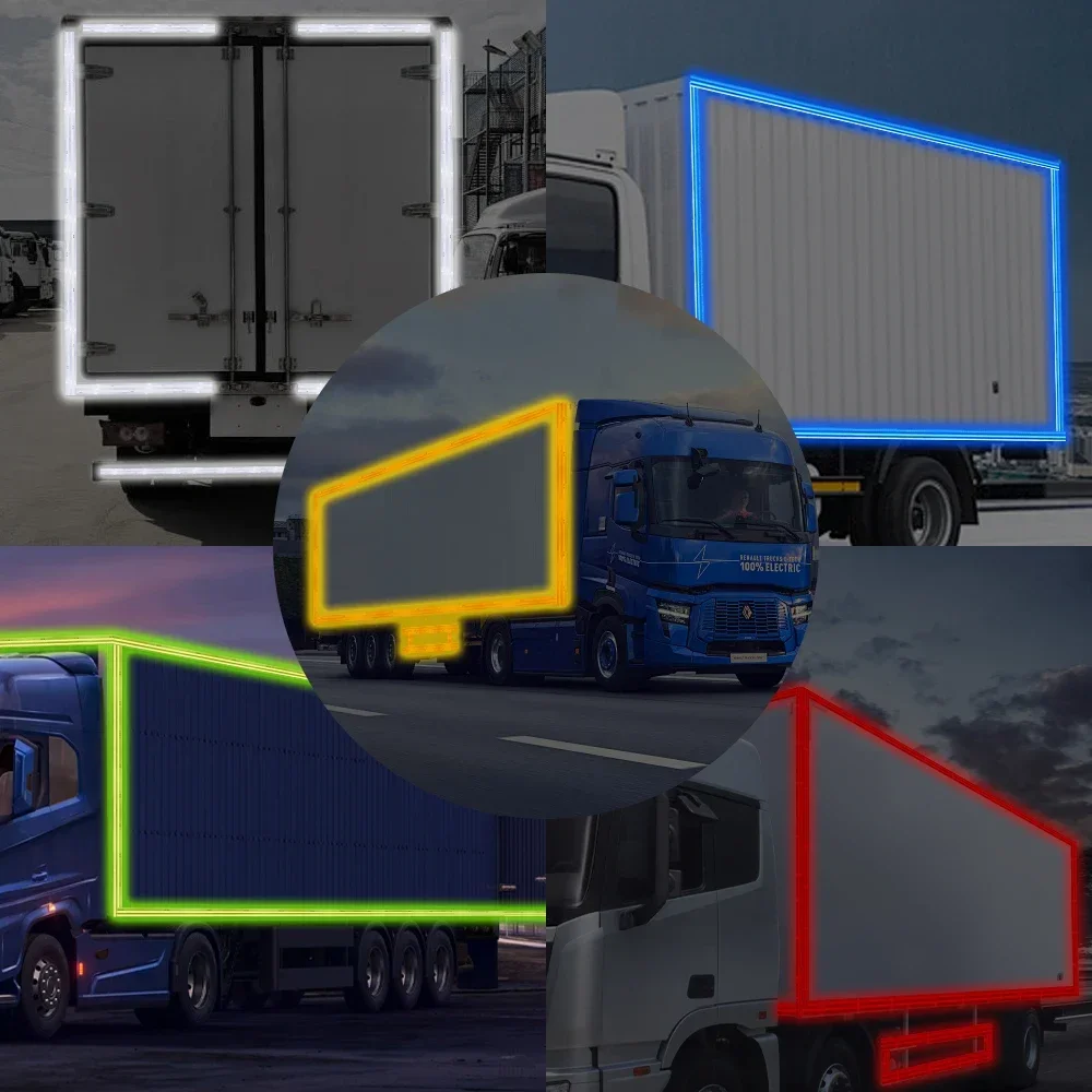 5 cm * 500 cm Auto Camion Nastro di Sicurezza Riflettente Avvertimento Luce Notturna Impermeabile Rimorchio Riflettore Adesivo Per Auto Camion Avvertimento di Sicurezza