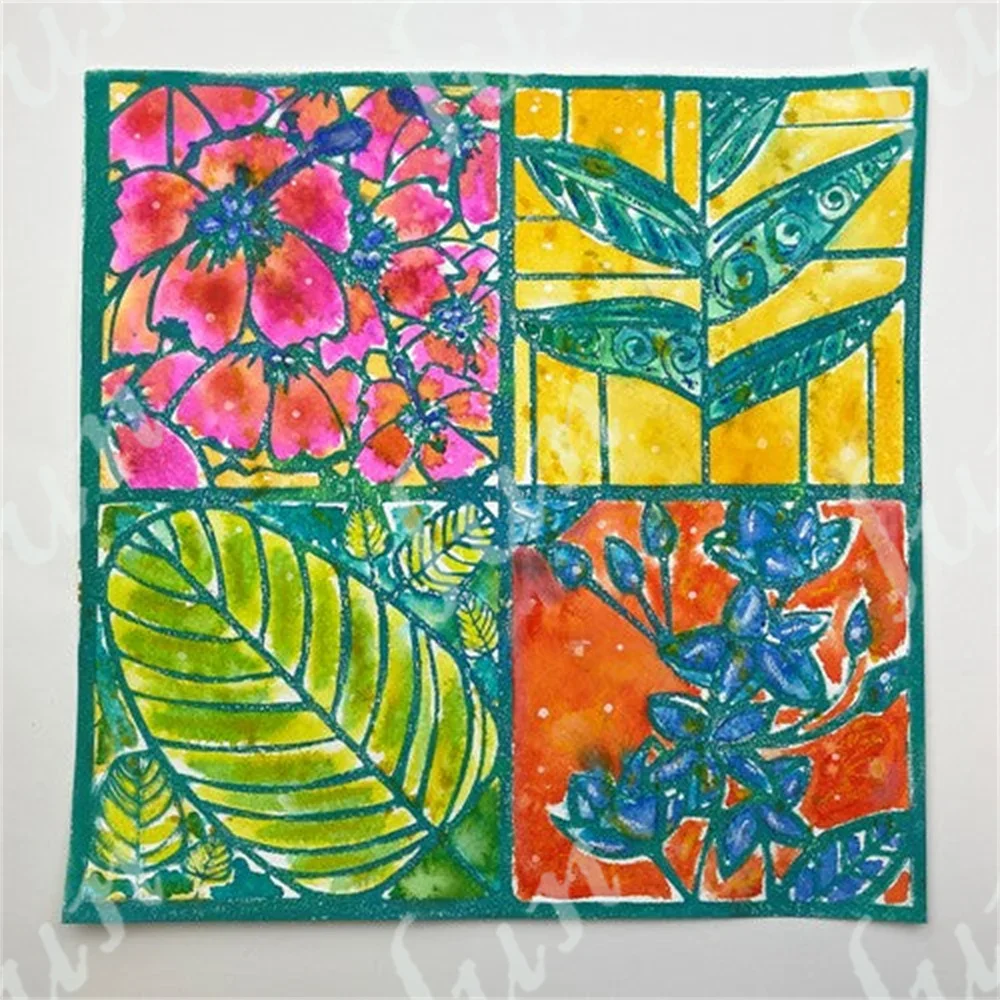 Drawing Stencils Scrapbook for Card Make DIY Crafts New Supplies 2024 Framed Garden Layered Stencil Coloring Journal