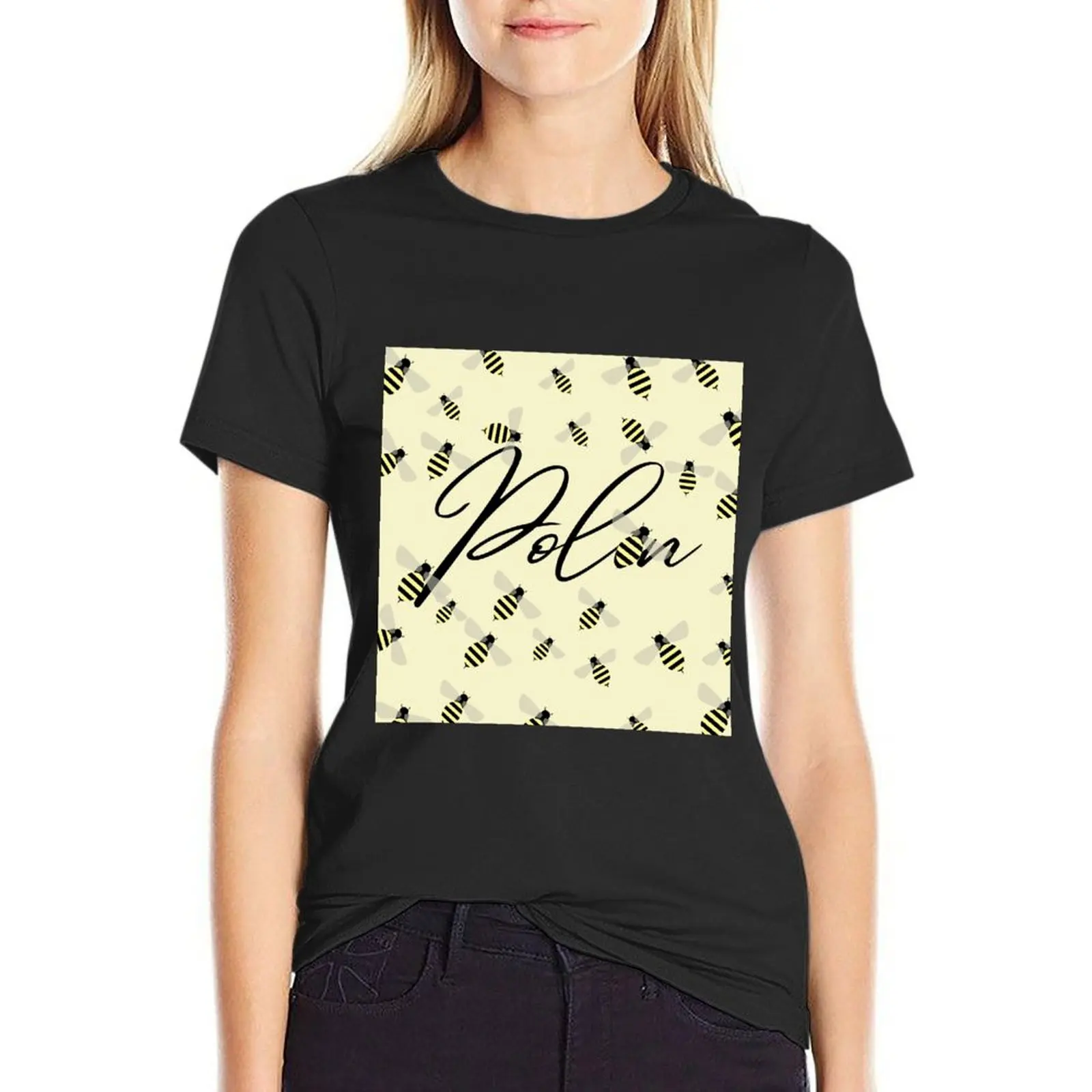 

Bee Pattern T-Shirt aesthetic clothes summer clothes vintage clothes t shirts for Womens