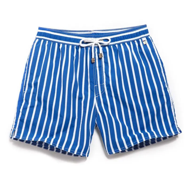 

Men Stripe Shorts Quick Drying Baggy Male Summer Shorts Beach Pants Men's Beach Vacation Hot Spring Swimming Trunks with Lining