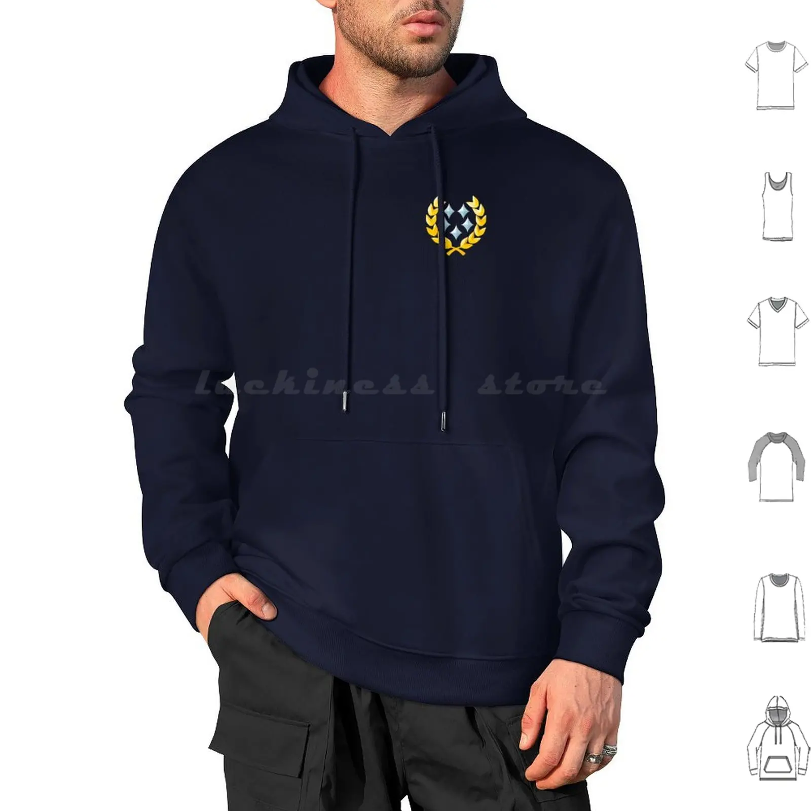 General Rank Hoodie cotton Long Sleeve Master Chieft Mcc General Rank Combat Evolved Anniversary