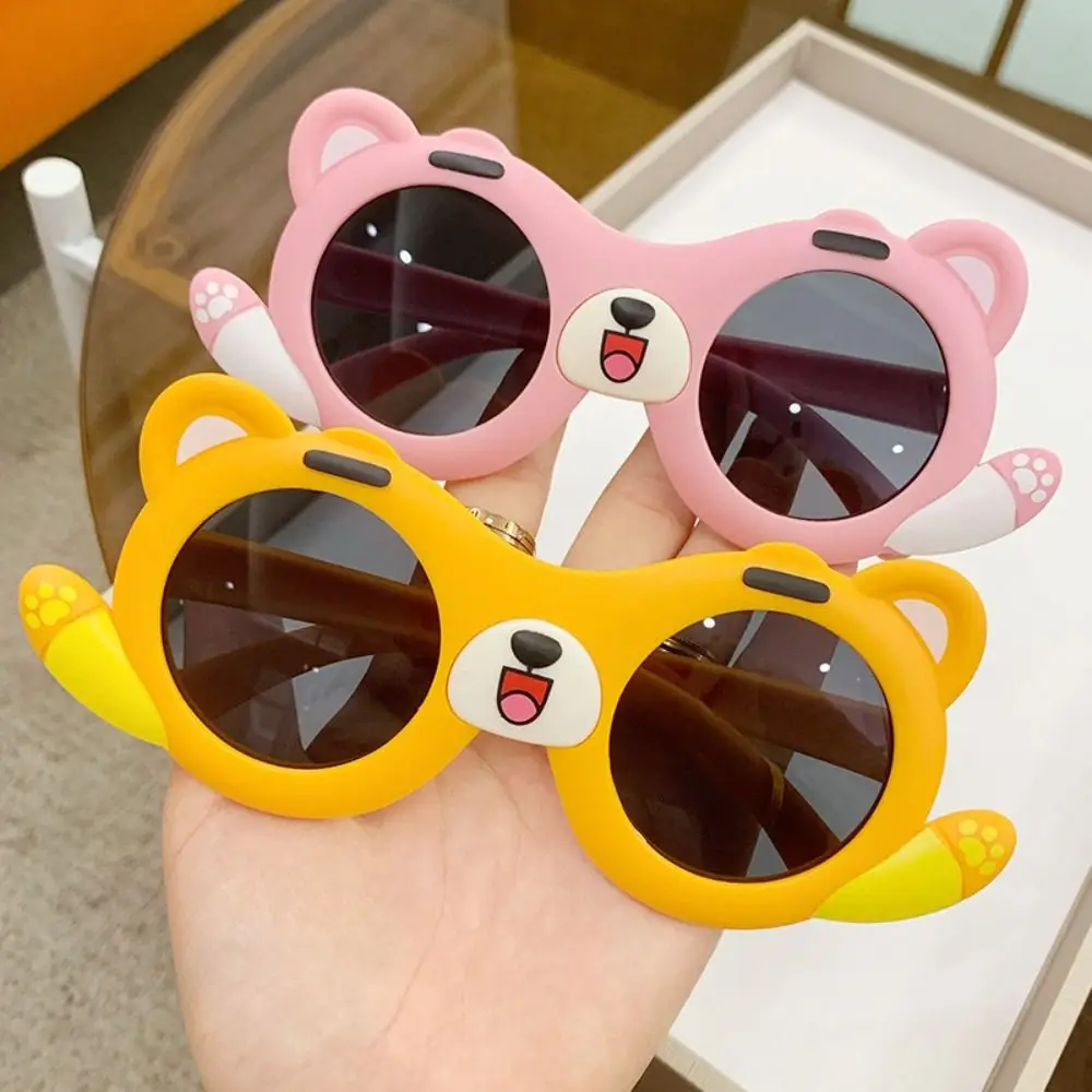 New Cute Sunglasses Cartoon Puppy UV-blocking Sunshade Eyewear Trend Outdoor Sun Glasses for Children