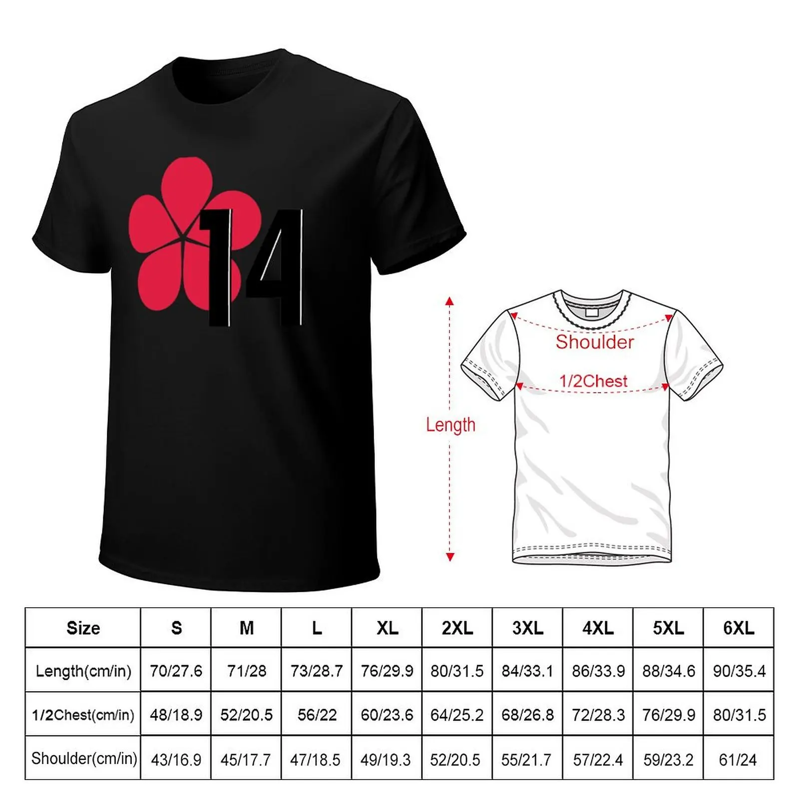 Flower 14 Kawakami's bikini tee T-Shirt Basic Solid Color Short Sleeve T-Shirt