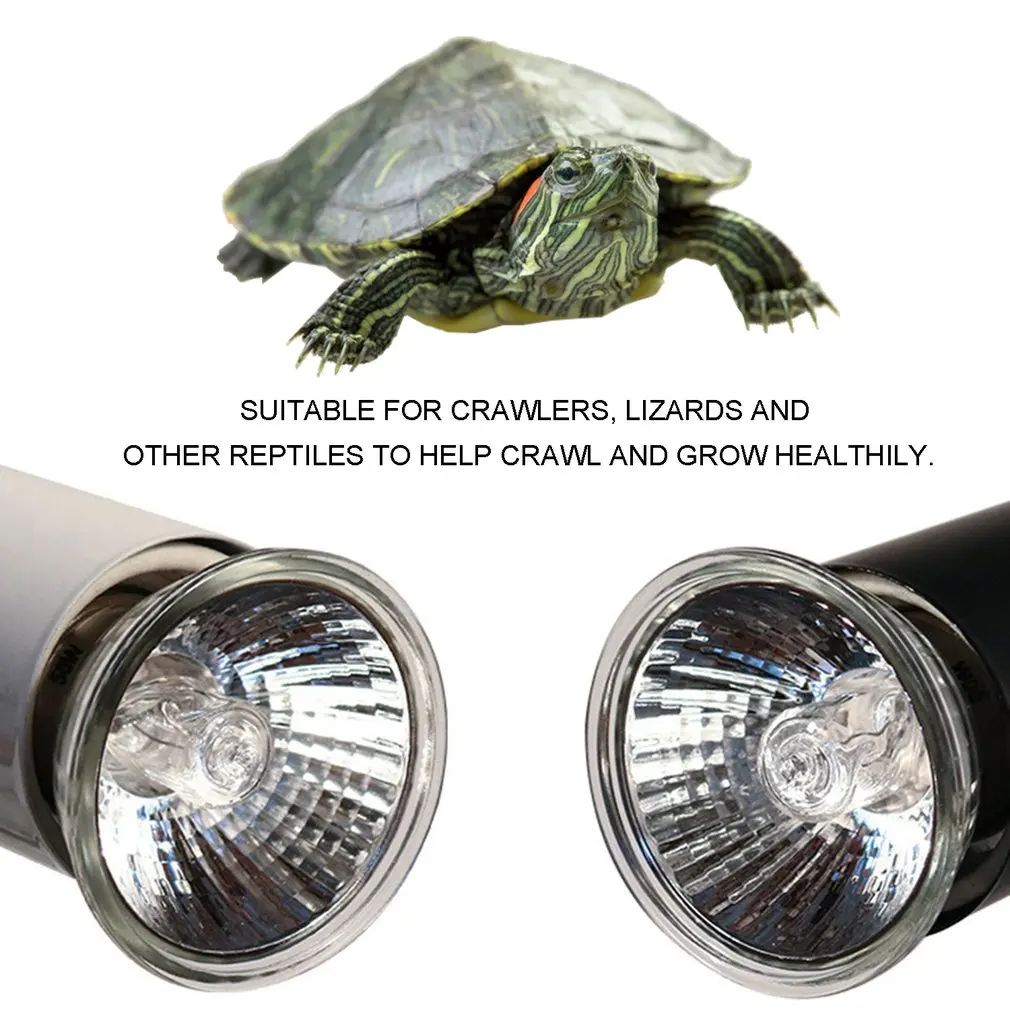25/50/75W UVA + UVB 3.0 Động Vật Bò Sát Bóng Đèn Rùa Basking UV Bóng Đèn Sưởi động Vật Lưỡng Cư Thằn Lằn Bộ Điều Khiển Nhiệt Độ