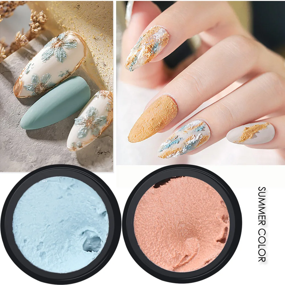 Soak Off DIY Nail decor Nail Plaster Nail Art Polish Lacquer Nail Gel Nail Art Varnish Decoration 3D Sand Texture Gypsum Gel