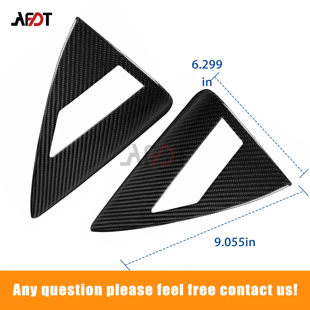 AFDT 2Pcs Carbon Fiber Exterior Car Rear Charging Port Panel Cover Trim Accessories For Tesla Model 3 Highland 2023 2024