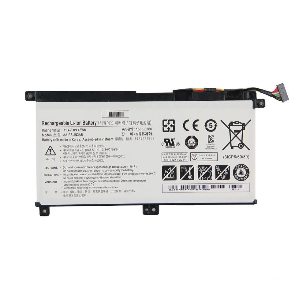 Imagem -04 - Original Genuíno Aa-pbun3ab 11.4v 43wh Bateria do Portátil para Samsung Np740u5l-y02us Np740u3m Np730qaa Np300e5k-u03 Novo