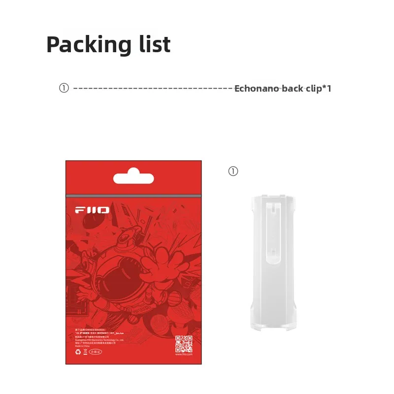

FiiO Snowsky NEST-ECHO NANO Back Clip Shell for ECHO NANO MP3 Music Player Matte Texture Transparent PC Material