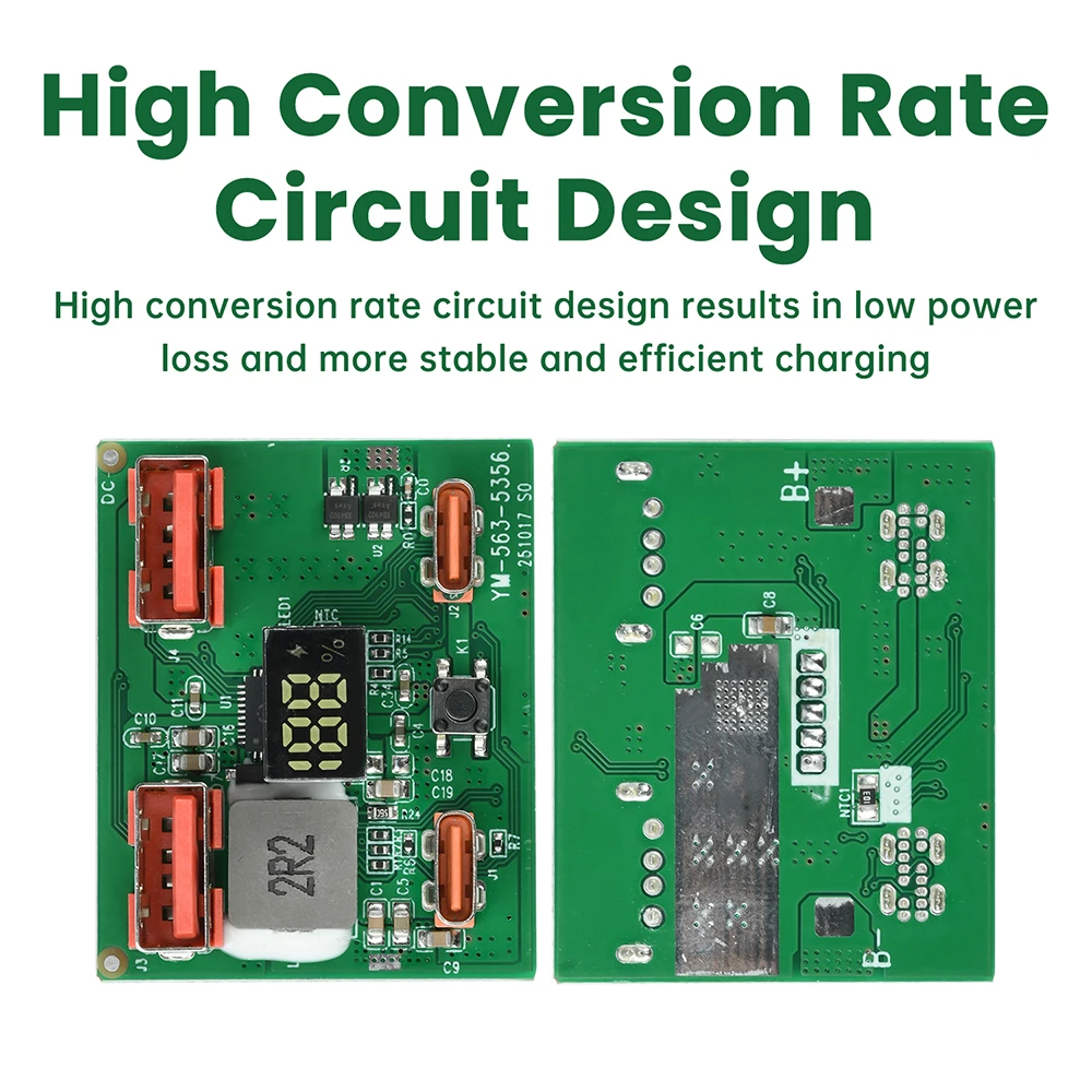 22.5W Fast Charging Motherboard Power Bank DIY Module Mobile Power Bank DIY Kit Supports PD QC VOOC Multi-Protocol Fast Charging
