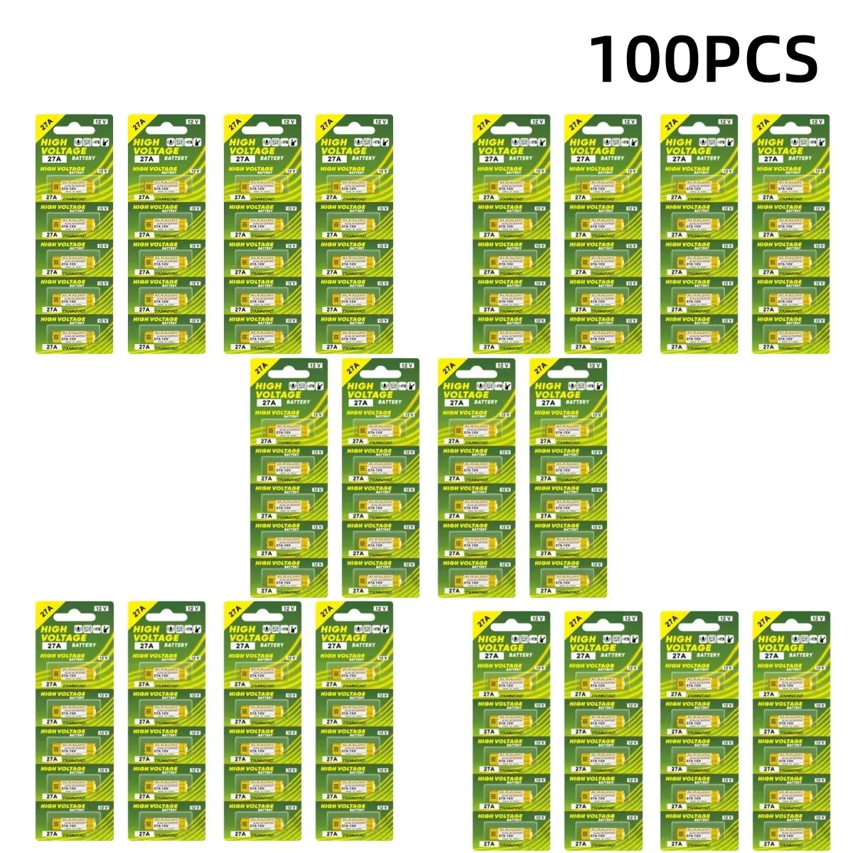 1-10PCS 27A 12V Alkaline Dry Batteries Long-Lasting Power Source for Doorbell Car Key Fobs Calculators TV/AC Remote Controls