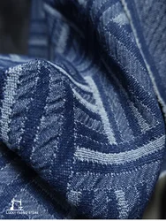 【Bamboo weaving】Jacquard denim fabric, high-grade wash, DIY handmade fabric, jeans, clothing designer fabric