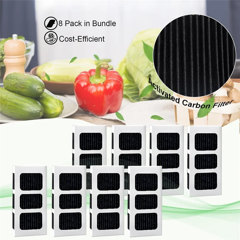 فلتر هواء الثلاجة البديل BAAN 8 عبوات لـ PAULTRA2، متوافق مع Frigidaire Pure Air Ultra 2، Pure Air Ultra Ii