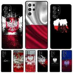 Custodia per telefono con bandiera polacca polonia per Samsung Galaxy S24 S23 S22 Ultra Note 10 20 Plus S8 S9 S10 S20 S21 FE Cover