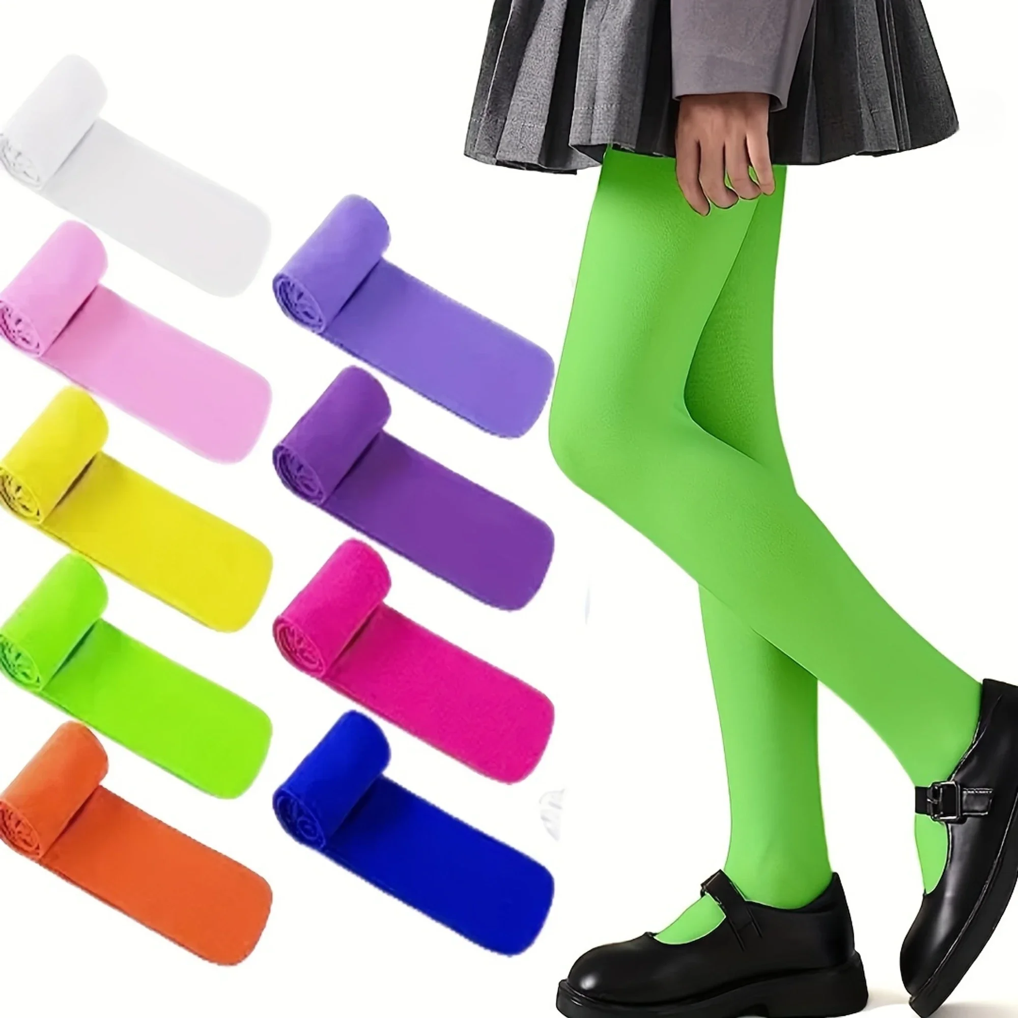 1 Pair of Super Soft Dance Socks, Ballet Leggings, Super Elastic School Uniform Leggings